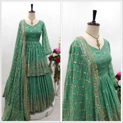 Faux Georgette Kesh156 1080 Lehengas  Fancy Traditional Embroidered Lehengas