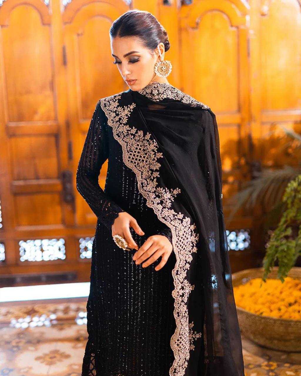 Faux Georgette Kesh157 1615 Suits & Dresses Islamic Clothing  Pakistani Embroidery Georgette Ladies Party Wear Suits