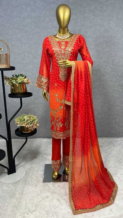 Faux Georgette Kesh157 1671 Suits & Dresses Islamic Clothing  Pakistani Printed Embroidery Georgette Suits