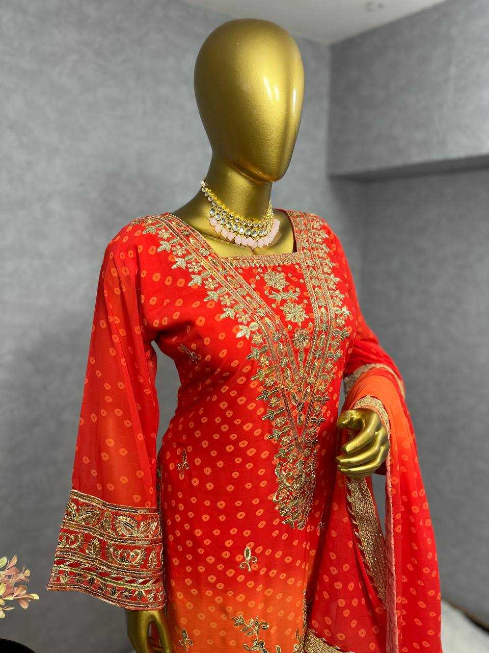 Faux Georgette Kesh157 1671 Suits & Dresses Islamic Clothing  Pakistani Printed Embroidery Georgette Suits