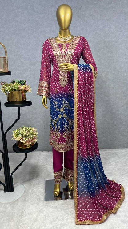 Faux Georgette Kesh157 1671 Suits & Dresses Islamic Clothing  Pakistani Printed Embroidery Georgette Suits