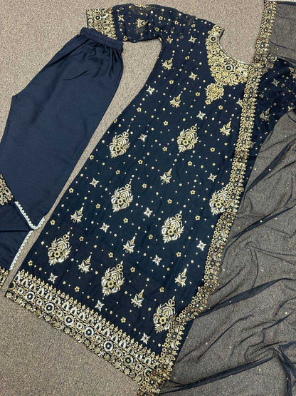 Faux Georgette Kesh159 1293 Suits & Dresses Islamic Clothing  Ladies Pakistani Embroidery Georgette Suits