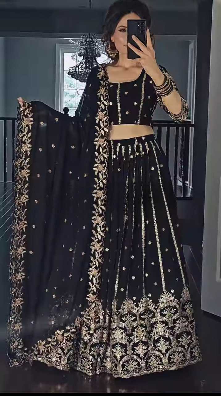 Faux Georgette Kesh164 L61 Lehengas  Desigenr Embroidered Georegtte Lehengas