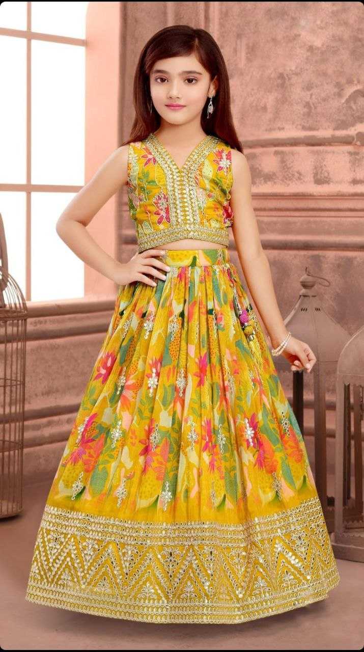 Faux Georgette Kesh168 Mnt02 Kids Wear  Kids Lehenga Kids Ethnic Wear Kids Traditional Outfits Kids Lehenga Choli Kids Festive Wear Kids Wedding Outfits