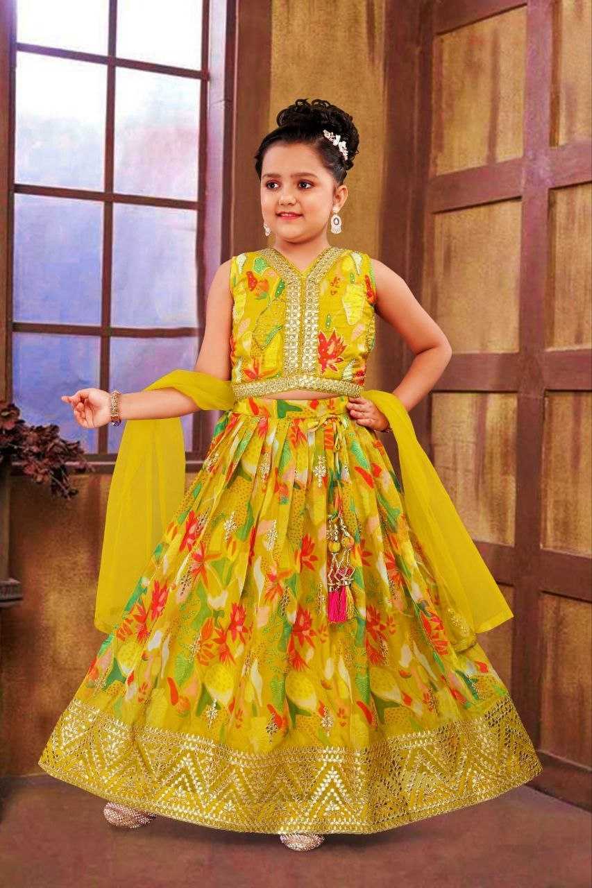 Faux Georgette Kesh168 Mnt02 Kids Wear  Kids Lehenga Kids Ethnic Wear Kids Traditional Outfits Kids Lehenga Choli Kids Festive Wear Kids Wedding Outfits