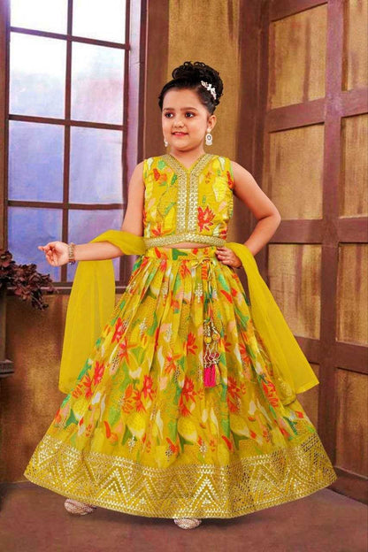 Faux Georgette Kesh168 Mnt02 Kids Wear  Kids Lehenga Kids Ethnic Wear Kids Traditional Outfits Kids Lehenga Choli Kids Festive Wear Kids Wedding Outfits