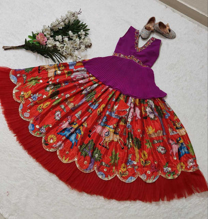 Faux Georgette Kesh168 Mnt03 Kids Wear  Kids Lehenga Kids Ethnic Wear Kids Traditional Outfits Kids Lehenga Choli Kids Festive Wear Kids Diwali Clothes