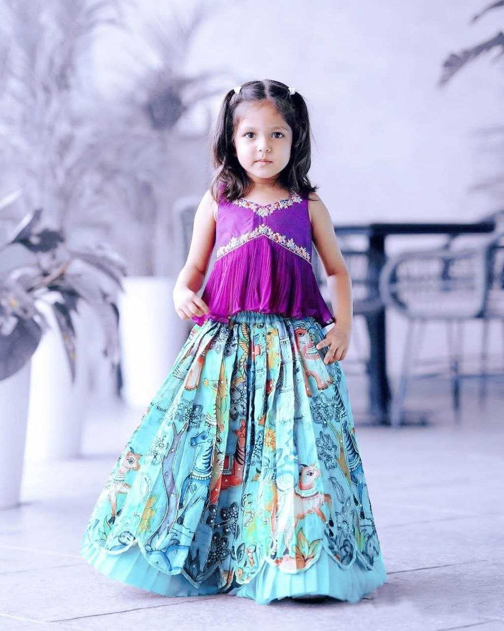 Faux Georgette Kesh168 Mnt08 Kids Wear  Kids Lehenga Kids Ethnic Wear Kids Traditional Outfits Kids Festive Wear Kids Diwali Clothes