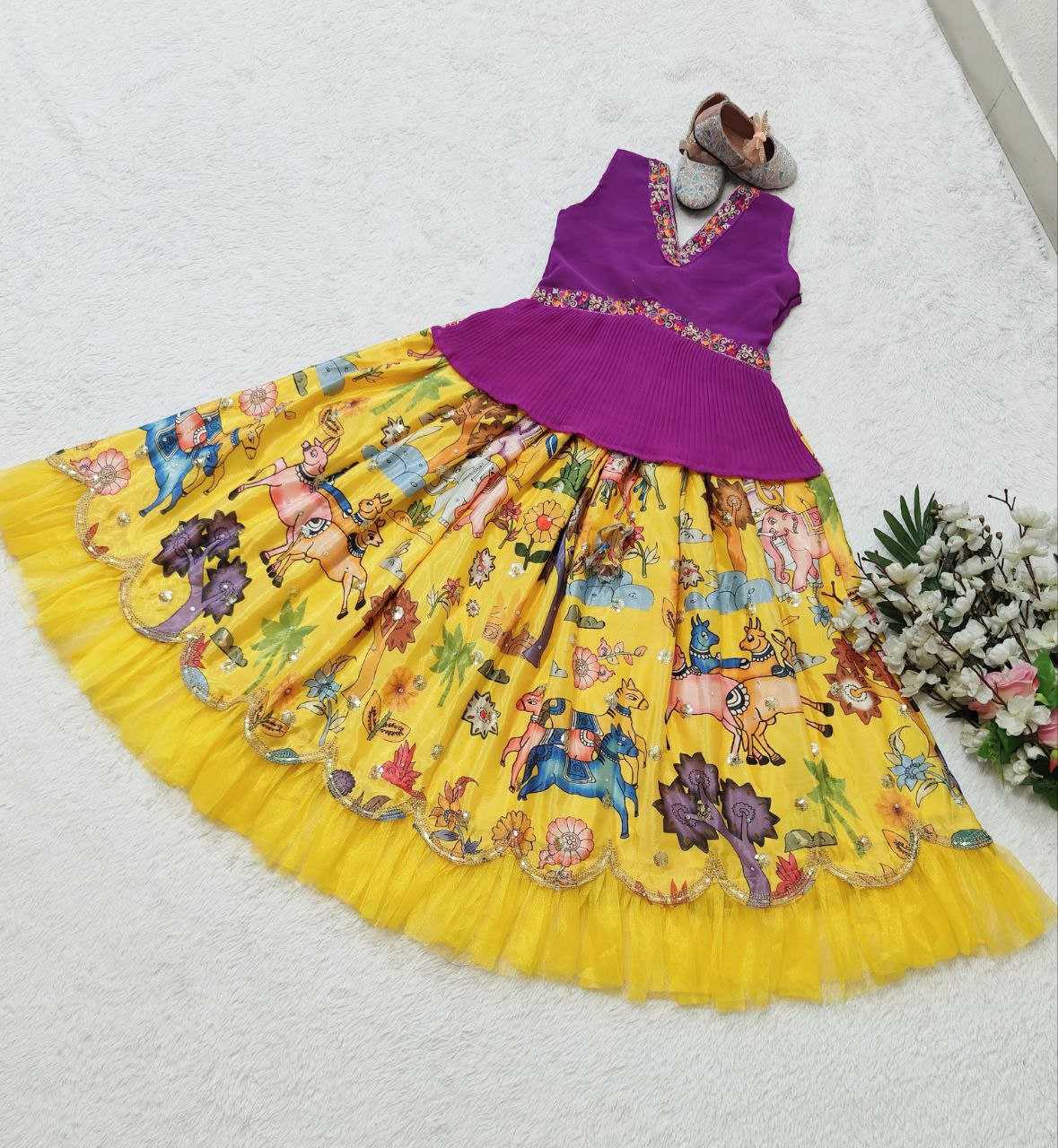 Faux Georgette Kesh168 Mnt08 Kids Wear  Kids Lehenga Kids Ethnic Wear Kids Traditional Outfits Kids Festive Wear Kids Diwali Clothes