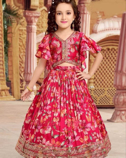 Faux Georgette Kesh168 Mnt10 Kids Wear  Kids Lehenga Kids Ethnic Wear Kids Traditional Outfits Kids Lehenga Choli Kids Weddings Outfits Kids Diwali Clothes