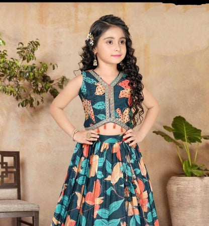 Faux Georgette Kesh168 Mnt18 Kids Wear  Kids Lehenga Kids Ethnic Wear Kids Lehenga Choli Kids Festive Wear Kids Wedding Outfits