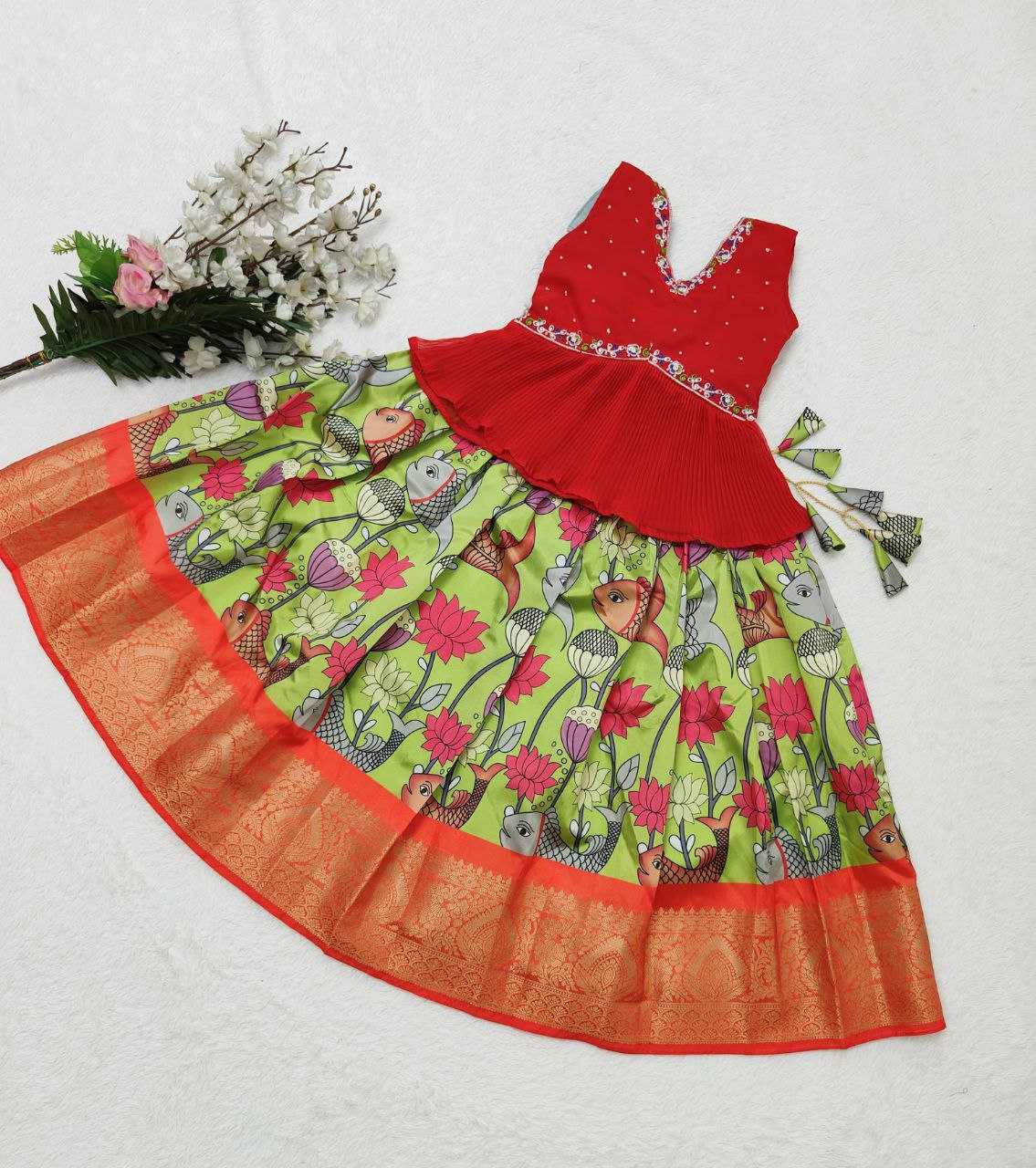 Faux Georgette Kesh168 Mnt20 Kids Wear  Kids Lehenga Choli Kids Traditional Outfits Kids Festive Wear