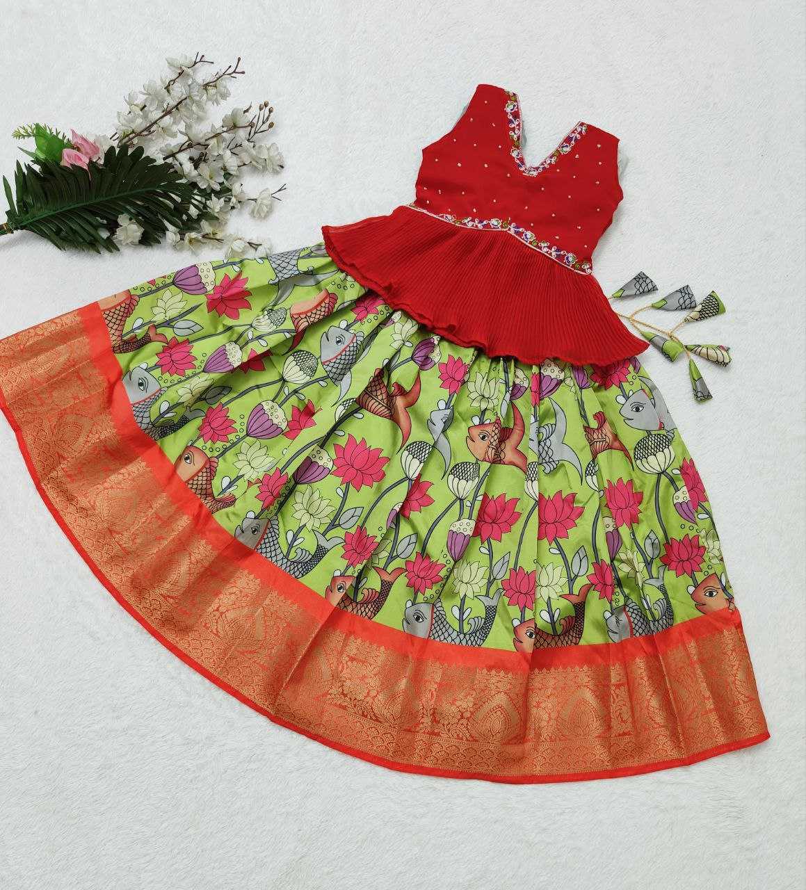 Faux Georgette Kesh168 Mnt20 Kids Wear  Kids Lehenga Choli Kids Traditional Outfits Kids Festive Wear