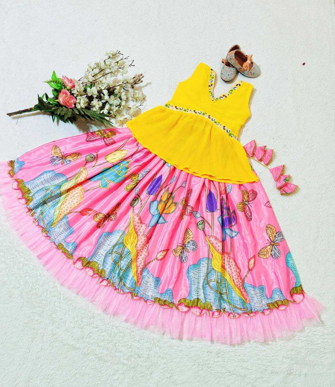 Faux Georgette Kesh168 Mnt22 Kids Wear  Kids Lehenga Choli Kids Traditional Outfits Kids Festive Kids Diwali Outfits