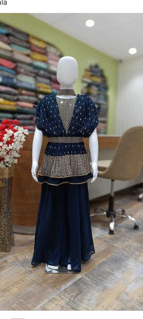 Faux Georgette Kesh168 Mnt23 Kids Wear  Kids Sharara Kids Ethnic Wear Kids Festive Wear Kids Weddings Outfits Kids Diwali Clothes Kids Raksha Bandhan