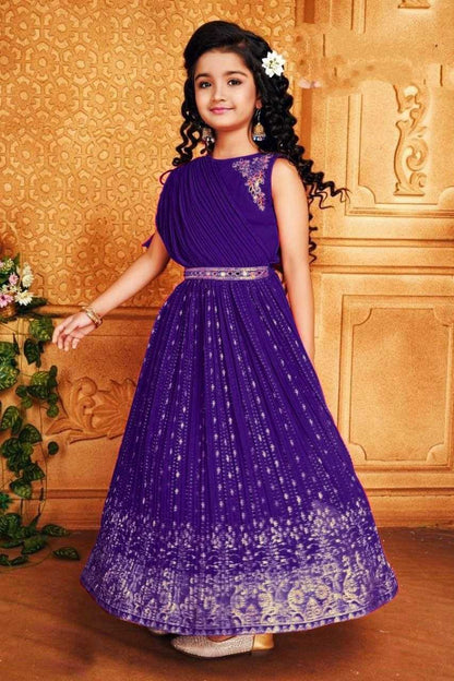 Faux Georgette Kesh168 Mnt27 Kids Weae   Kids Lehenga Kids Ethnic Wear Kids Traditional Outfits Kids Festive Wear Kids Wedding Outfits