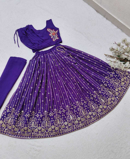 Faux Georgette Kesh168 Mnt27 Kids Weae   Kids Lehenga Kids Ethnic Wear Kids Traditional Outfits Kids Festive Wear Kids Wedding Outfits