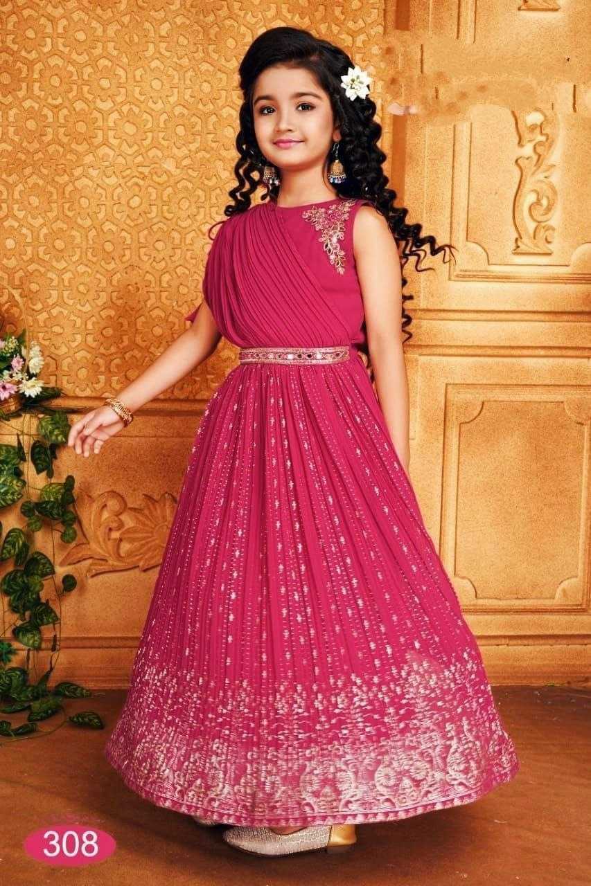 Faux Georgette Kesh168 Mnt27 Kids Weae   Kids Lehenga Kids Ethnic Wear Kids Traditional Outfits Kids Festive Wear Kids Wedding Outfits