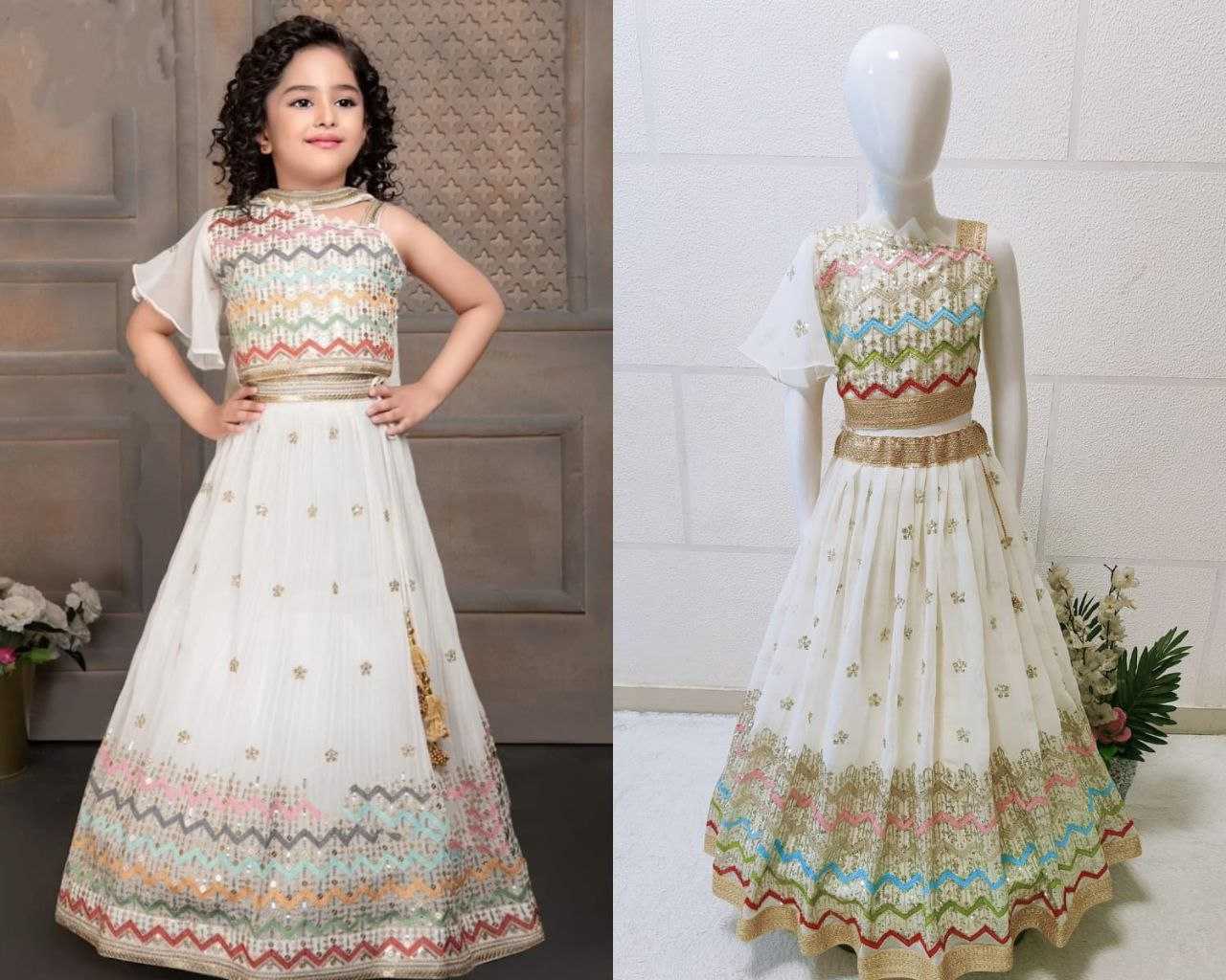 Faux Georgette Kesh168 Mnt30 Kids Wear  Kids Lehenga Kids Traditional Outfits Kids Lehenga Choli Kids Festive Wear Kids Wedding Outfits