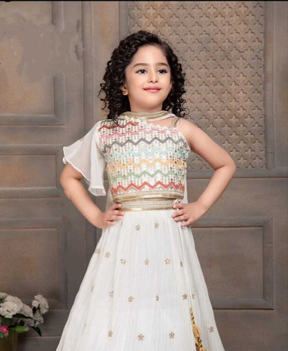 Faux Georgette Kesh168 Mnt30 Kids Wear  Kids Lehenga Kids Traditional Outfits Kids Lehenga Choli Kids Festive Wear Kids Wedding Outfits