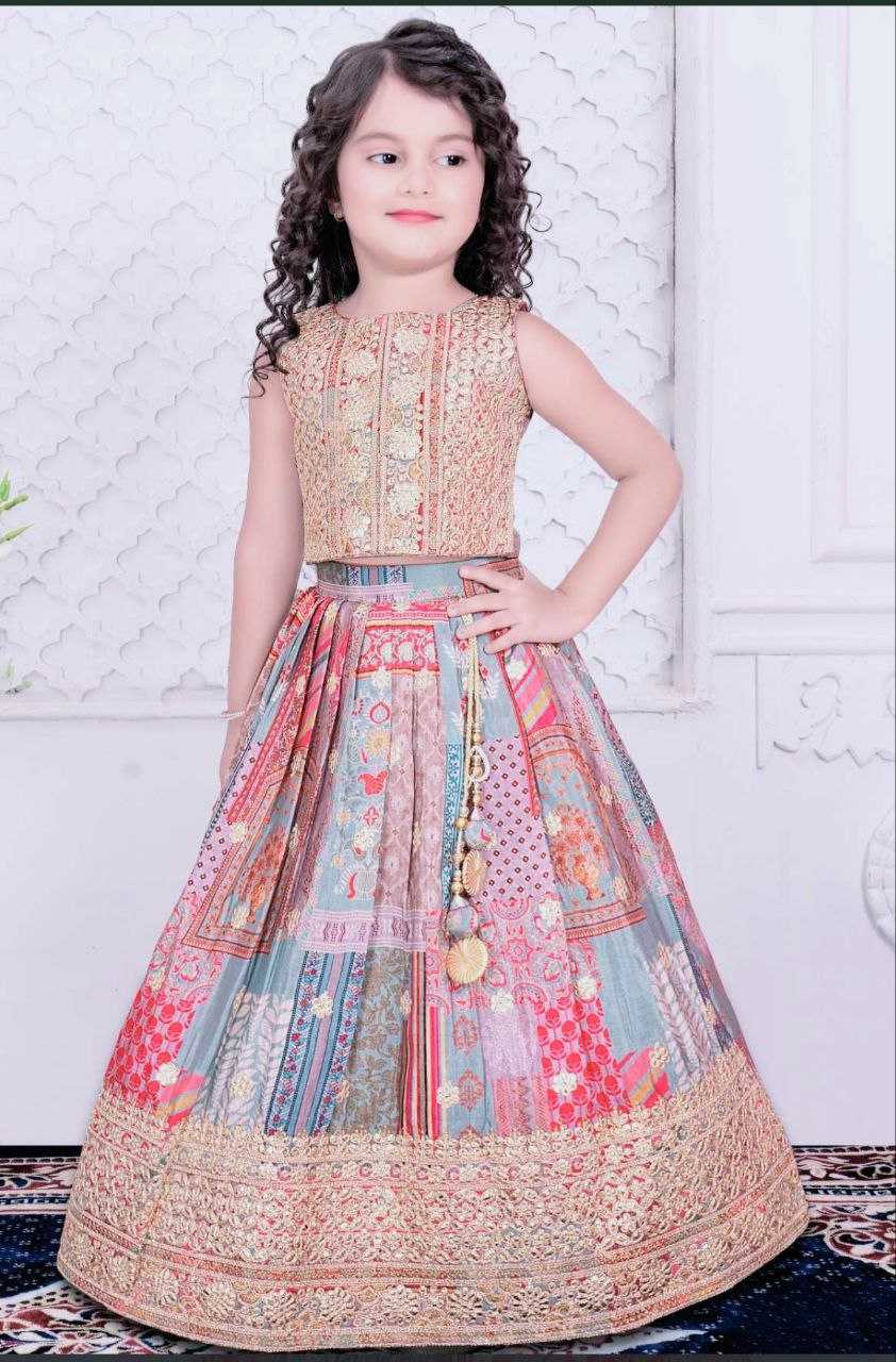 Faux Georgette Kesh168 Mnt32 Kids Wear  Kids Lehenga Kids Traditonal Outfits Kids Lehenga Choli Kids Festive Wear Kids Wedding Outfits