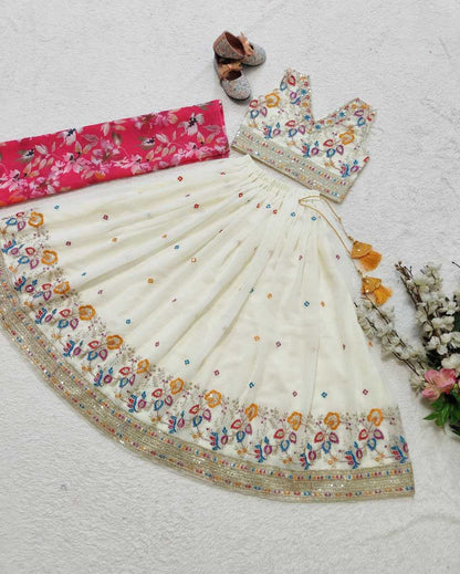 Faux Georgette Kesh168 Mnt35 Kids Weae  Kids Lehenga Kids Traditional Outfits Kids Festive Wear Kids  Weddings Outfits Kids Diwali Clothes