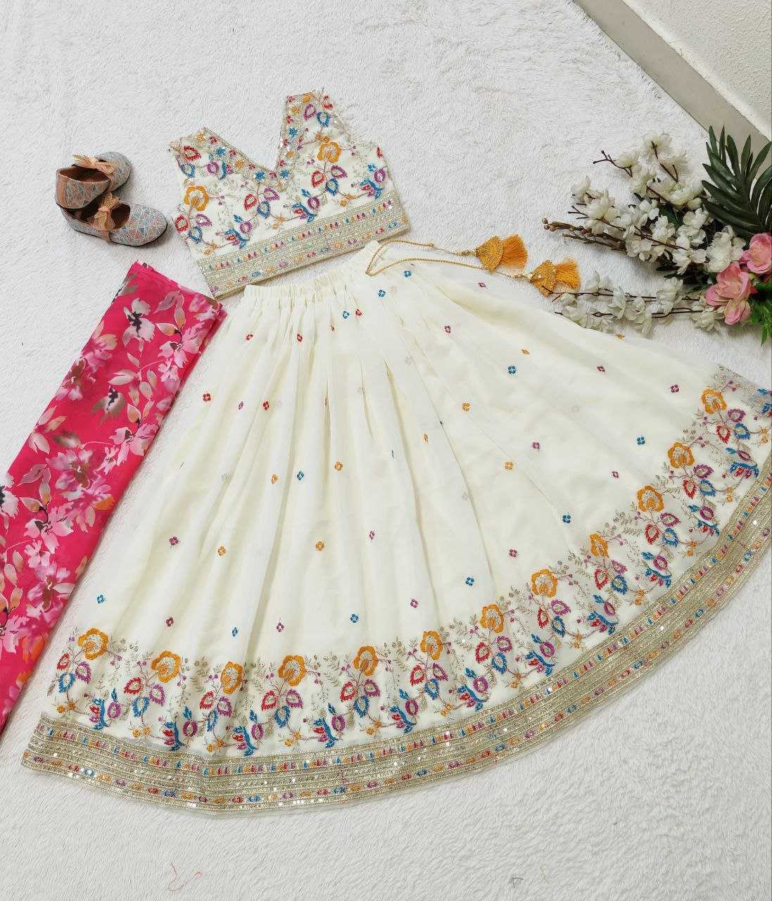 Faux Georgette Kesh168 Mnt35 Kids Weae  Kids Lehenga Kids Traditional Outfits Kids Festive Wear Kids  Weddings Outfits Kids Diwali Clothes