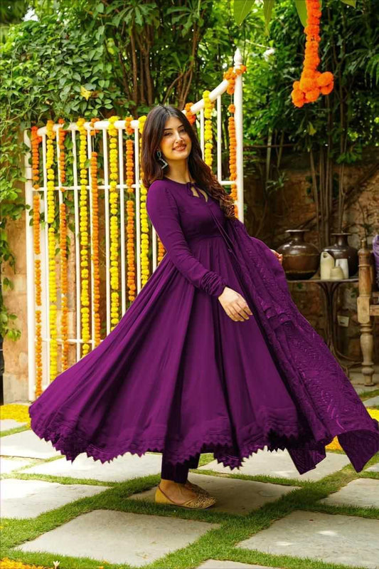 Faux Georgette Kesh175  Dvf03 Gowns  Georgete Anarkali Long Fancy Gowns