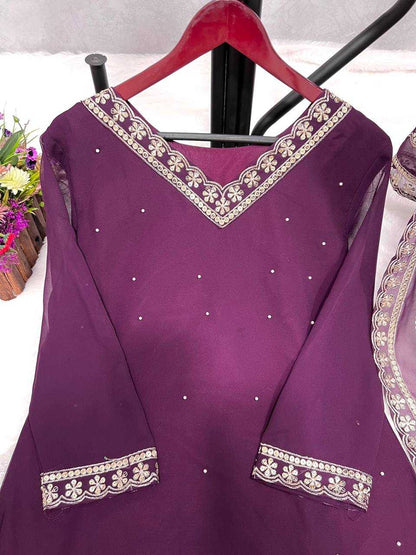 Faux Georgette Kesh227 1009 Suits & Dresses Islamic Clothing  Ladies Pakistani Georgette Long Kurtis Suits