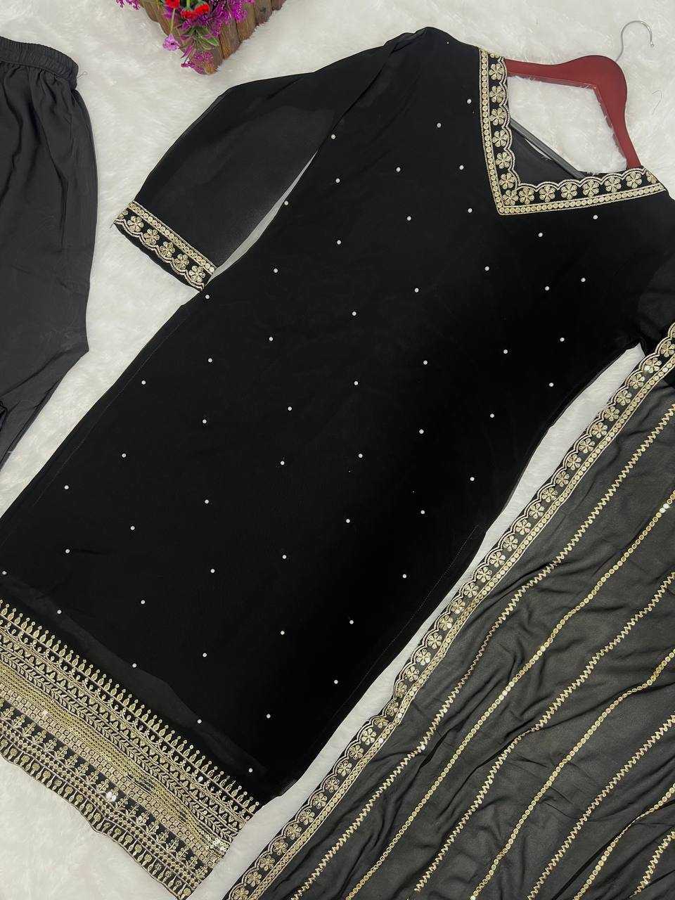 Faux Georgette Kesh227 1009 Suits & Dresses Islamic Clothing  Ladies Pakistani Georgette Long Kurtis Suits