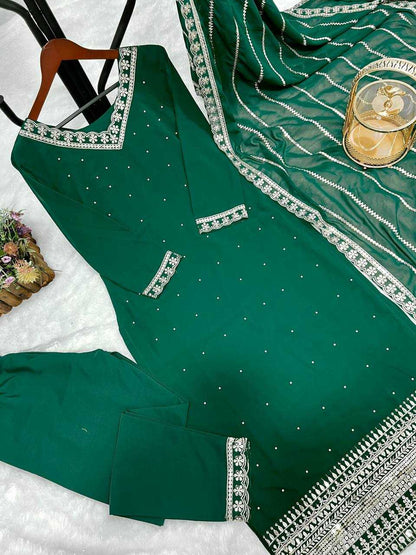 Faux Georgette Kesh227 1009 Suits & Dresses Islamic Clothing  Ladies Pakistani Georgette Long Kurtis Suits