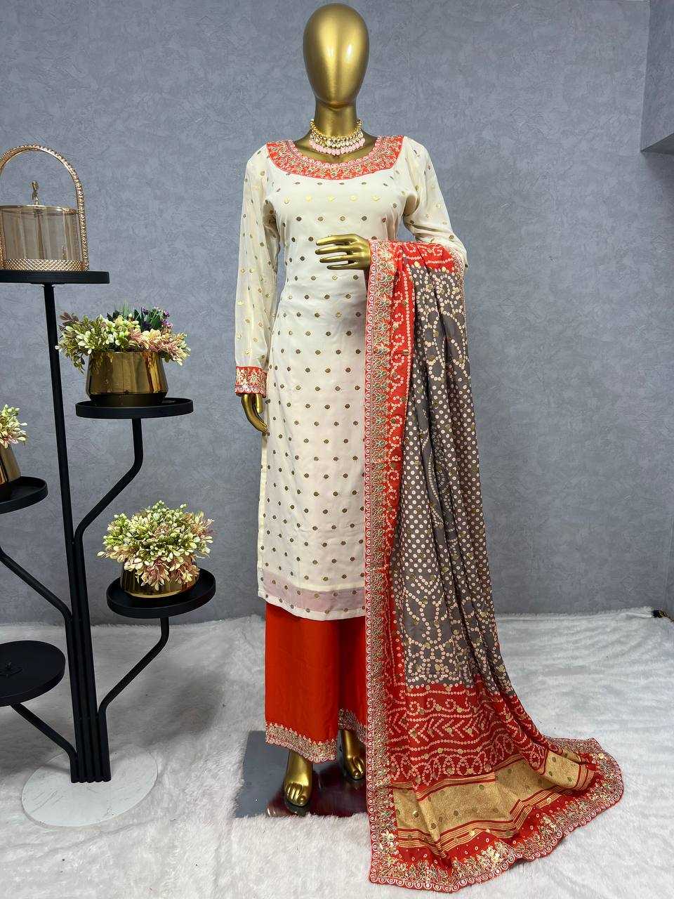 Faux Georgette Kesh228 567 Suits & Dresses Islamic Clothing  Pakistani Embroidery Ladies Silk Long Kurtis Suits