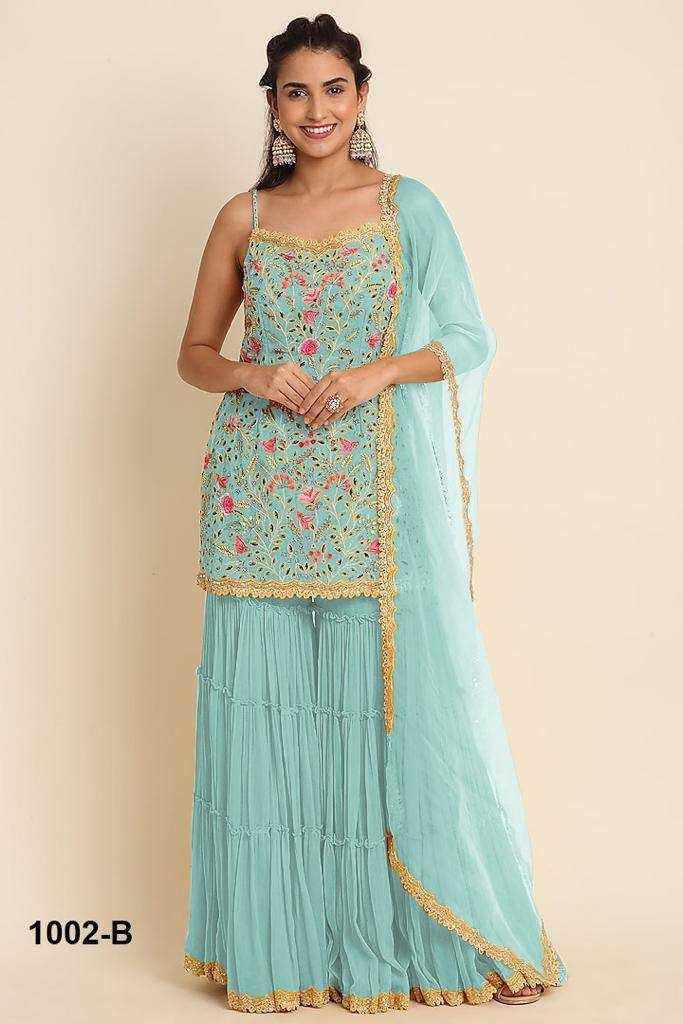 Faux Georgette Ksb 1002-B Suits & Dresses  Semi Stitched Suits