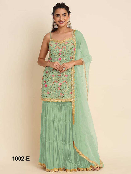 Faux Georgette Ksb 1002-B Suits & Dresses  Semi Stitched Suits