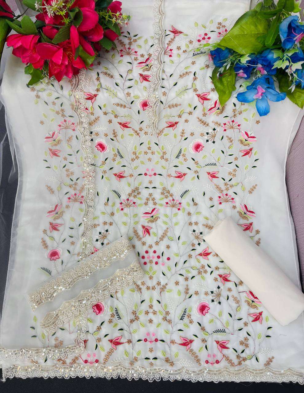 Faux Georgette Ksb 1002-B Suits & Dresses  Semi Stitched Suits