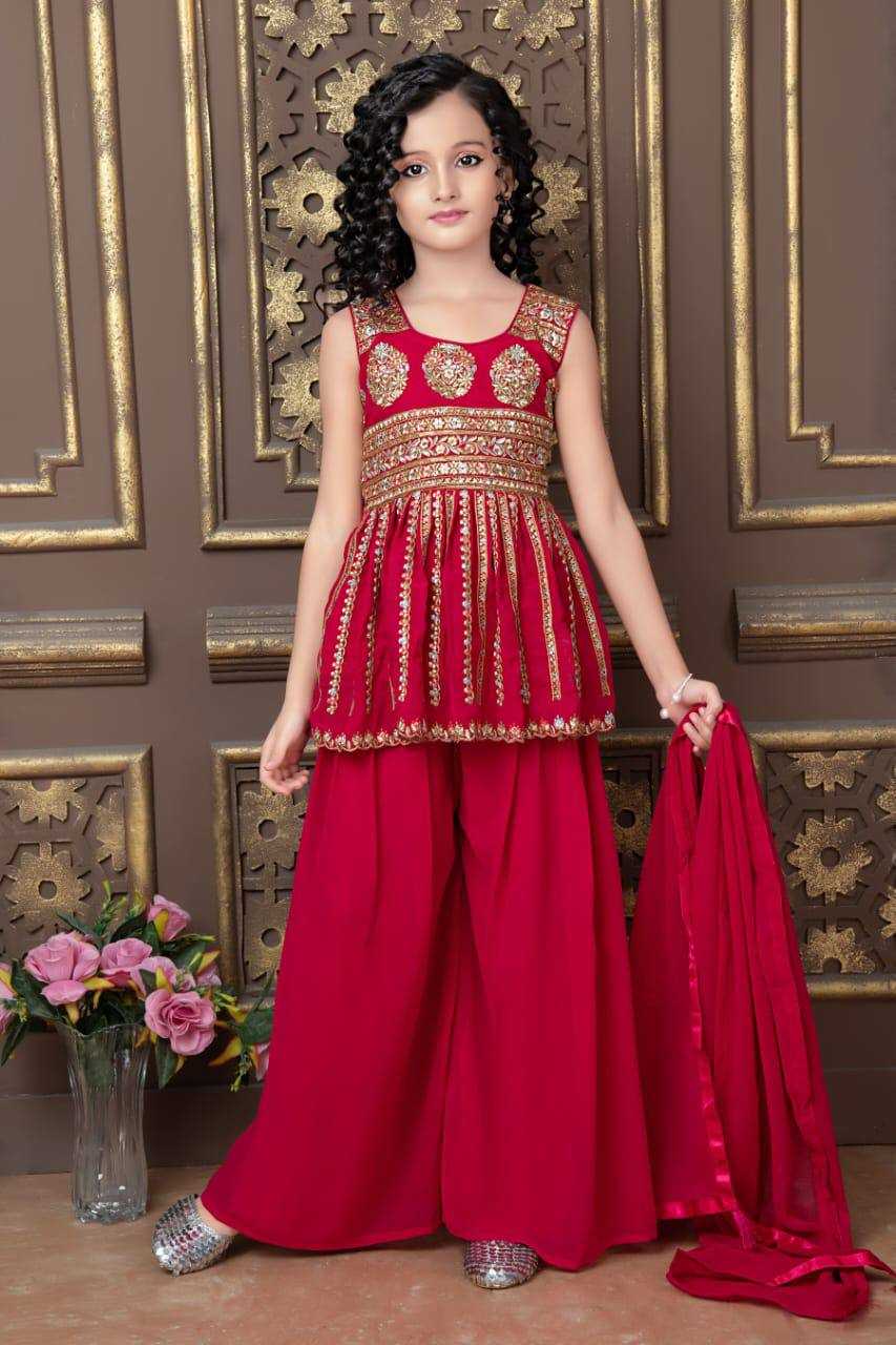 Faux Georgette Ksb 1004-B Kids Wear  Kids Sharara E