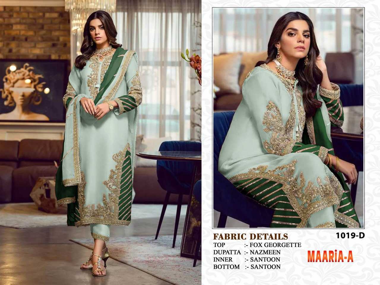 Faux Georgette Ksb 1019  Unstitched Suits