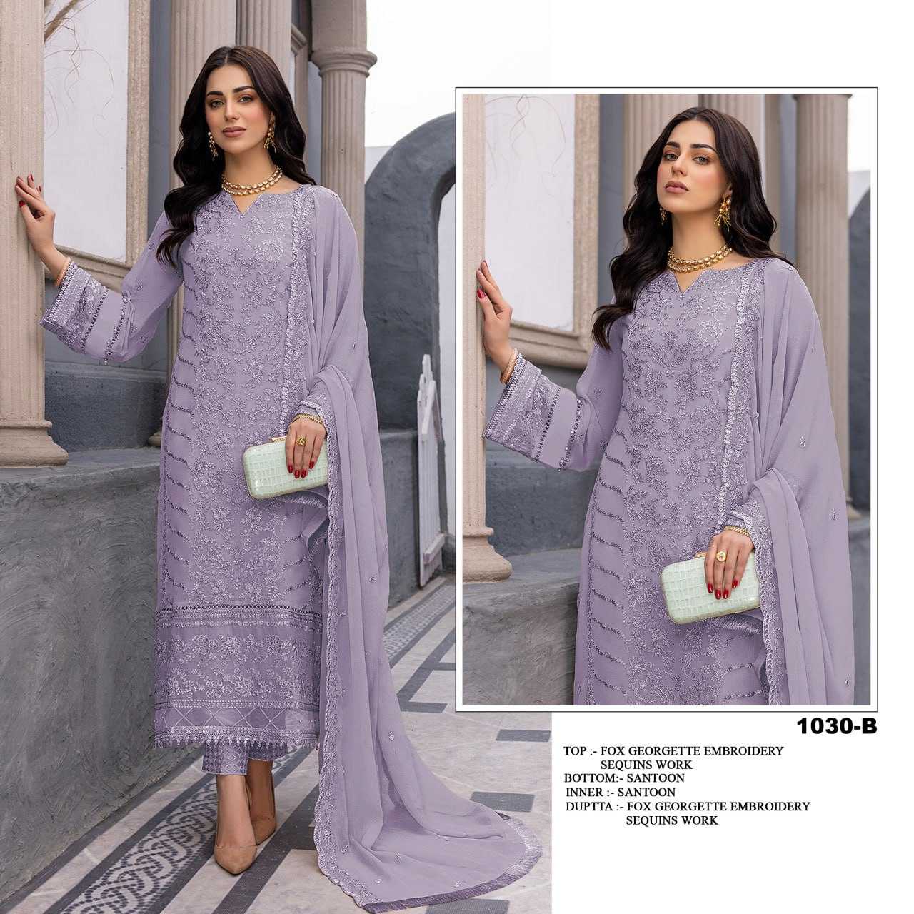 Faux Georgette Ksb 1030 Suits & Dresses  Unstitched Suits