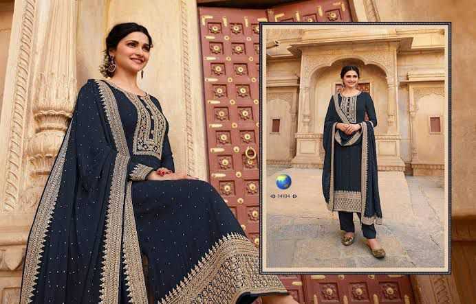 Faux Georgette Ksb 14104 Suits & Dresses  Unstitched Suits