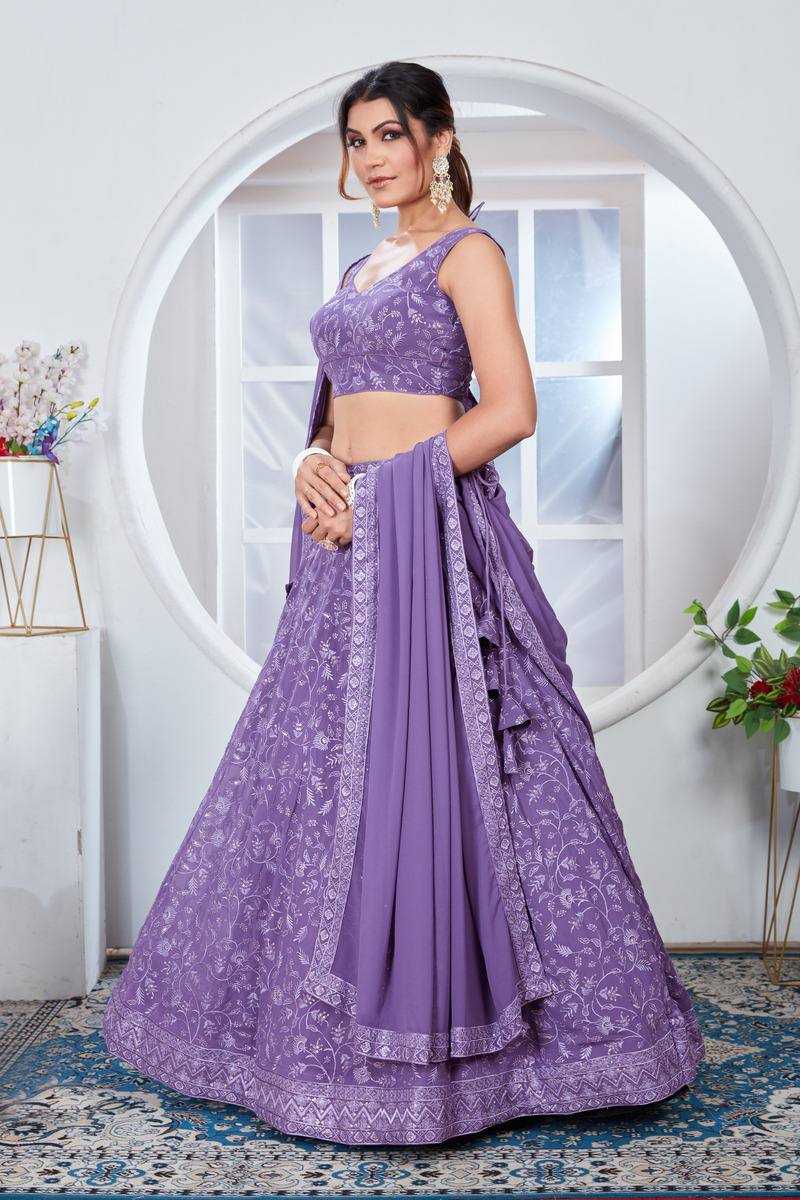 Faux Georgette Ksb 2242 Lehengas  Traditional Embroidered Lehengas