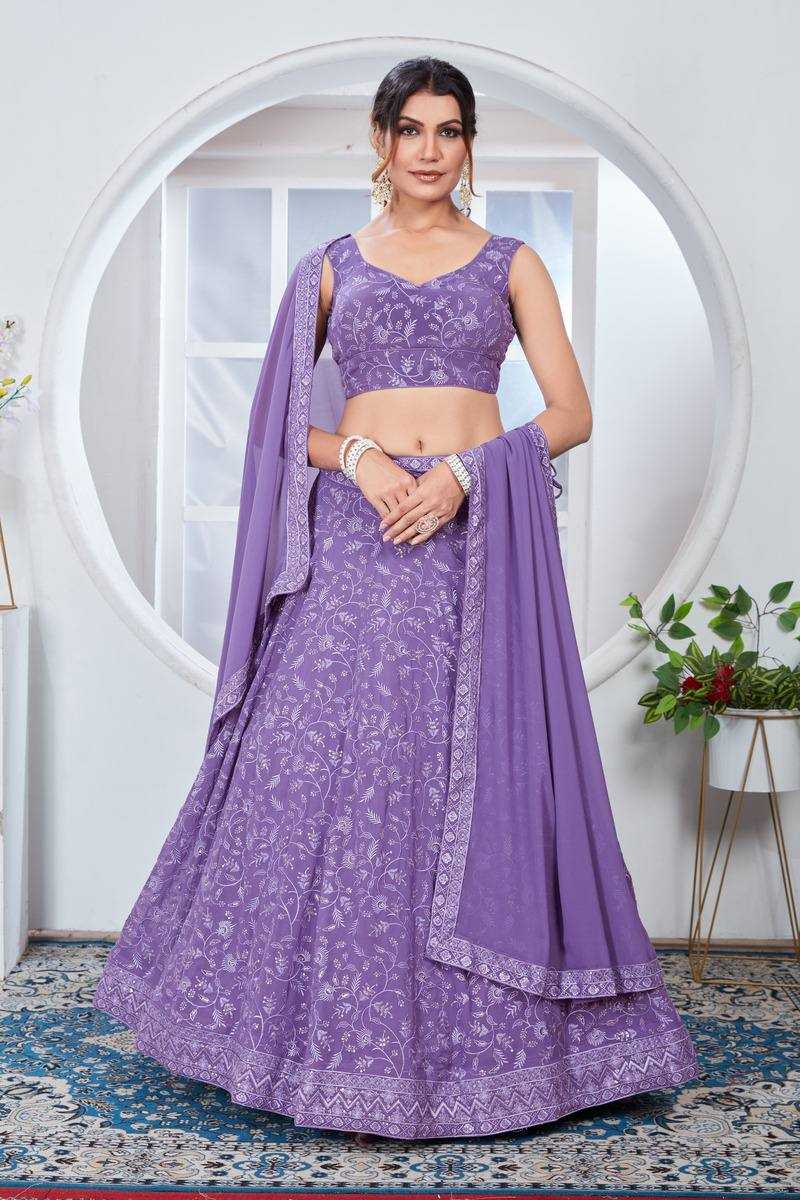 Faux Georgette Ksb 2242 Lehengas  Traditional Embroidered Lehengas