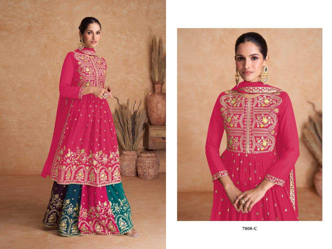 Faux Georgette Ksb 7808  Lehengas