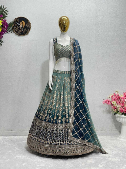 Faux Georgette Ksf 08 Lehengas  Traditional Wedding Embroidery Lehengas