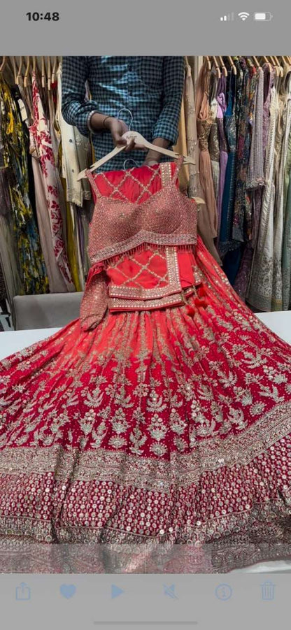 Faux Georgette Ksf 08 Lehengas  Traditional Wedding Embroidery Lehengas