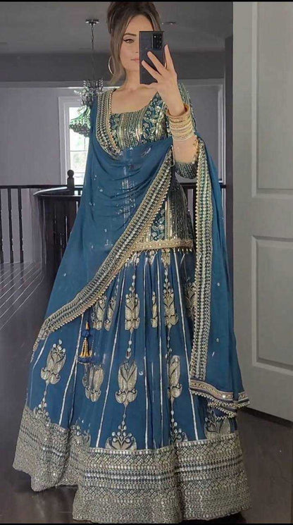 Faux Georgette Mrf 3011  Lehengas