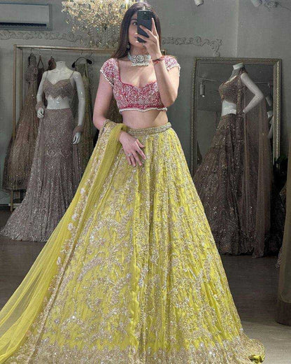 Faux Georgette Rin108 1635 Lehengas  Fancy Traditional Embroidered Lehengas