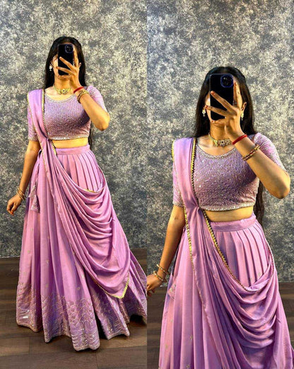 Faux Georgette Rin102 Rcba13 Lehengas   Fancy Traditional Embroidered Lehengas