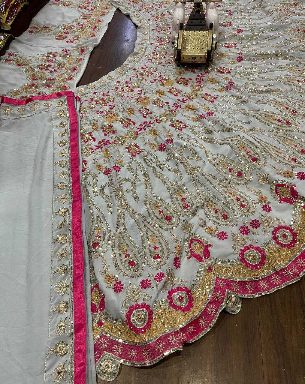 Faux Georgette Rin108 1654 Lehengas  Embroidered Wedding Designer Lehengas