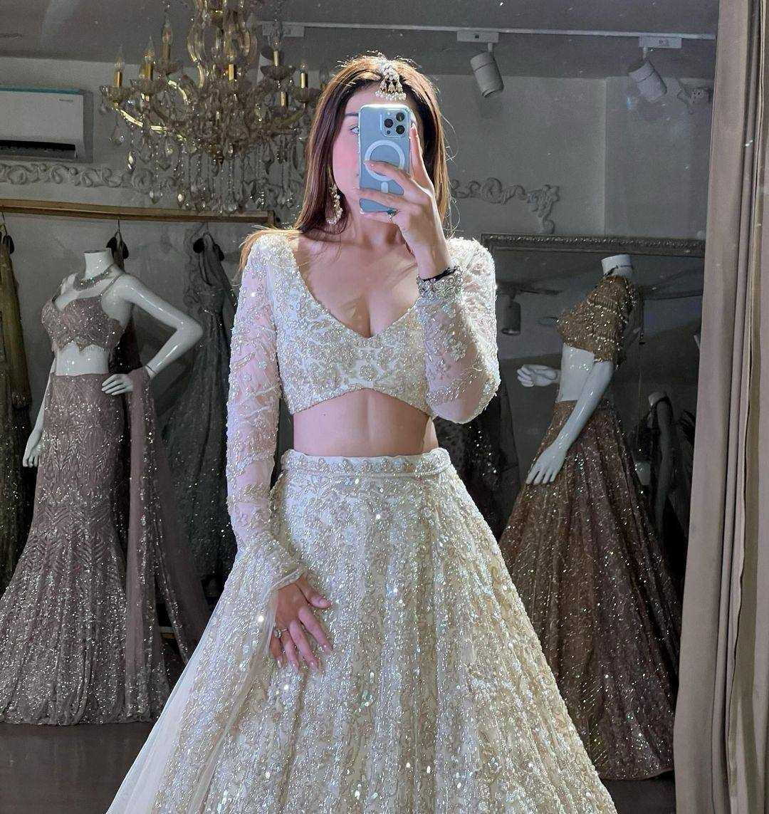 Faux Georgette Rin108 1656 Lehengas  Designer Wedding Embroidered Lehengas