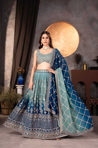 Faux Georgette Rin114 9234 Lehengas  Traditonal Wedding Embroidered Lehengas